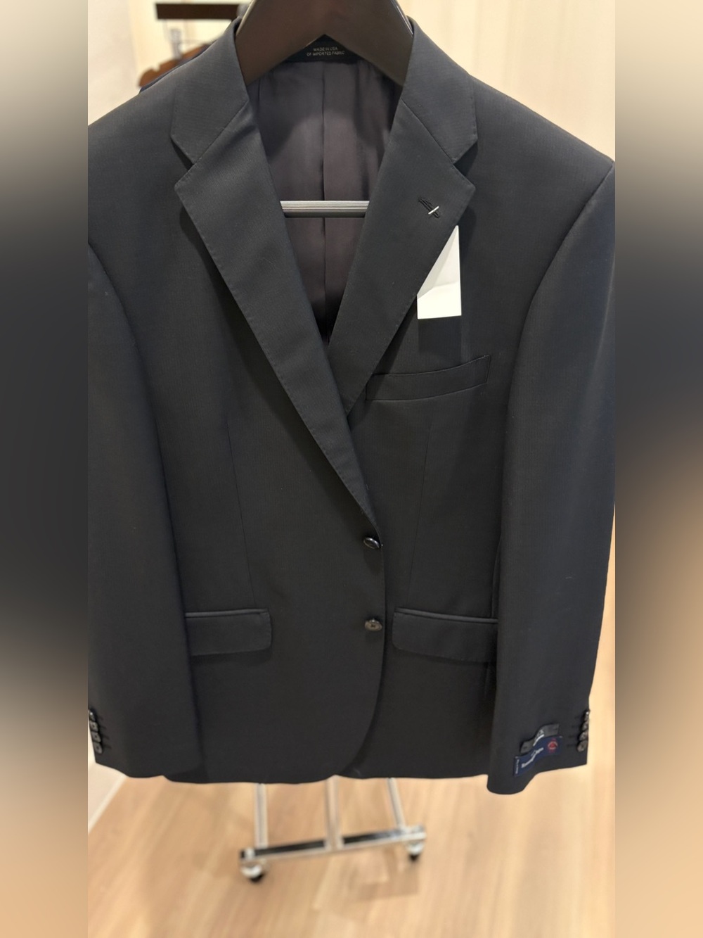 Ermenegildo Zegna Saks Black Label Wool Charcoal Herringbone Suit 42 R NWT